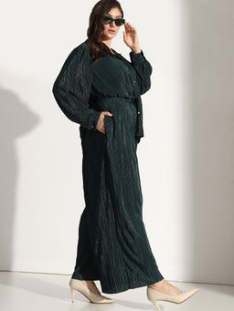 VERO MODA - Curve Dark Green High Rise Pant