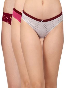SOIE - Mid Rise Medium Coverage Solid and Printed Cotton Stretch Brief Panty