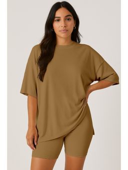 Moomaya - Womens Oversized Beige Co-Ord Set