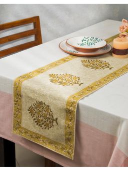 Fabindia - Yellow Bela Printed Cotton Runner