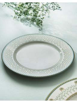 Fabindia - White Barkha Ceramic Quarter Plate