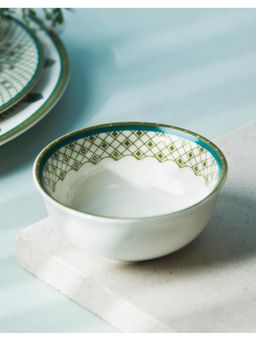 Fabindia - Green Barkha Ceramic Bowl