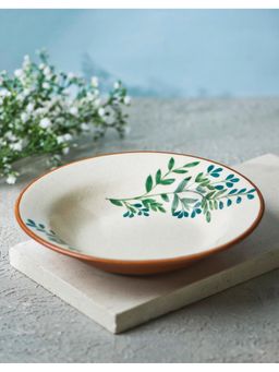 Fabindia - Brown Jasmine Ceramic Pasta Plate