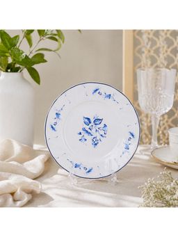 NFI Essentials - 8 Inch Ceramic Quarter Elegant Floral Design Serving Plate