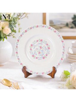 NFI Essentials - 10 Inch Ceramic Floral Design Serving Plate