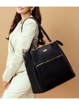 Strokes by Namrata Mehta - Charcoal Chic Aspire Tote Bag with Detachable Strap