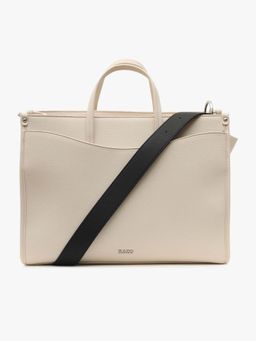 Kazo - Charlotte Carryall Off White Hand Bag with Detachable Strap