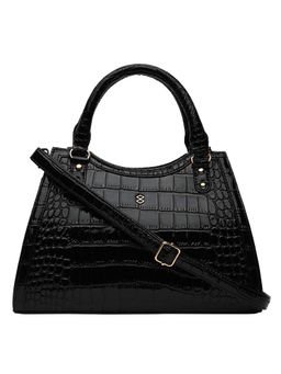Horra - Women Black Hand Bag with Detachable Strap