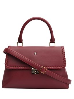 Horra - Women Wine Satchel Bag with Detachable Strap