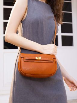 Haute Sauce - Women Overlap-Curve Sling Bag with Detachable Strap