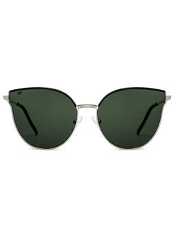 Vincent Chase - by Lenskart By Lenskart Silver Green Large Cat Eye Sunglasses - VC S13825