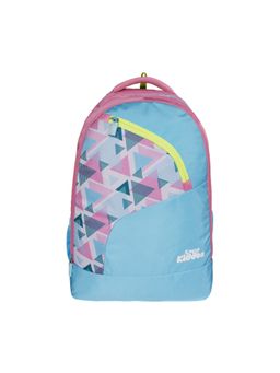 Smily Kiddos - Unisex Blue-Pink Smarty Printed Backpack (9-10 Years)