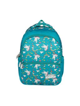 Smily Kiddos - Unisex Teal Bounsy Printed Backpack (9-10 Years)