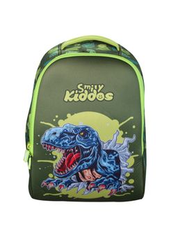 Smily Kiddos - Unisex Green Roaring Dino Neoprene Junior Backpack (4-5 Years)