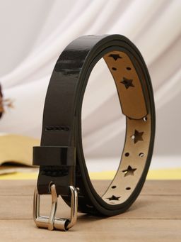 Stol'N - Girls Star Glitter Designed Belt - Black (2-6 Years)