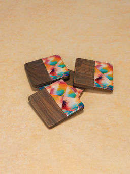 IREKA HOMES - Acacia Wood Coasters (Pack of 4)