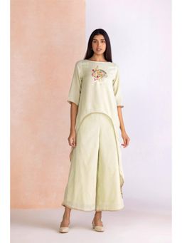 Kaveri - Floral Moon Aura Green Top