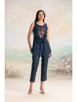 Kaveri - Flute Pipes Tie Grey Top