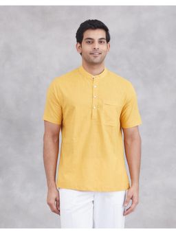 Fabindia - Mustard Cotton Mid Placket Shirt