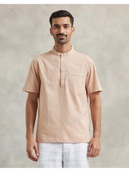 Fabindia - Beige Cotton Mid Placket Shirt