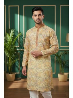 TATTVA - Yellow Applique Thread work Short Kurta