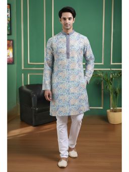 TATTVA - Blue Applique Thread work Short Kurta
