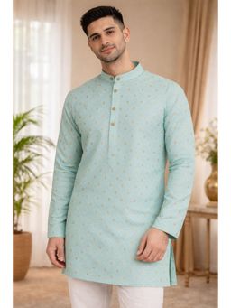 TATTVA - Turquoise Applique Thread Work Kurta