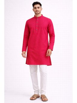 TATTVA - Red Tribal Thread Work Kurta