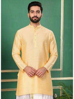 TATTVA - Yellow Solid Straight Kurta