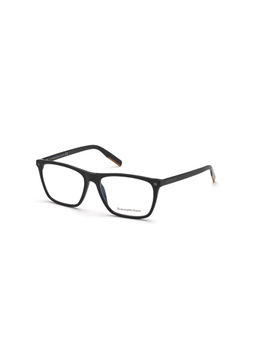 Ermenegildo Zegna - Men Regular Black Rectangle Frames - EZ5215 58 001 (58)