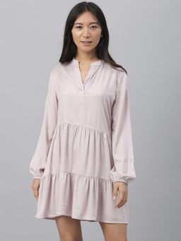 RAREISM - Lavender Solid Plain Dress