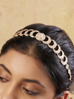 Indinoor - White Nisha Kundan Matha Patti