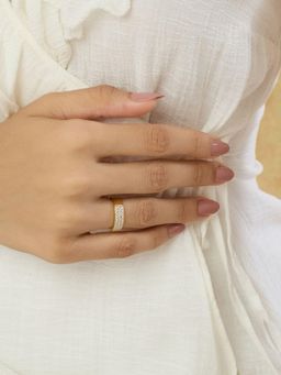 Indinoor - White Soli Everyday 925 Silver Ring