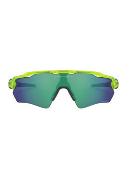 Oakley - Kids Boys Solid Mirror Green Lens, Green Frame, Rectangle Sunglasses (0OJ9001)