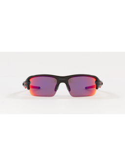 Oakley - Kids Boys Solid Mirror Red Lens, Black Frame, Rectangle Sunglasses (0OJ9005)
