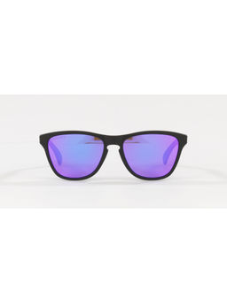Oakley - Kids Boys Solid Mirror Violet Lens, Black Frame, Round Sunglasses (0OJ9006)