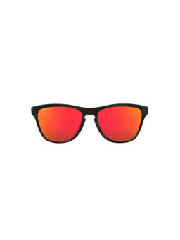 Oakley - Kids Boys Solid Mirror Red Lens, Black Frame, Round Sunglasses (0OJ9006)