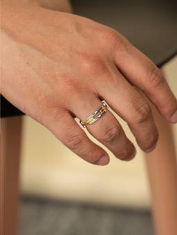 Shaya by CaratLane - 925 Silver Shaya by CaratLane Men Multi-Color Stylish Ring