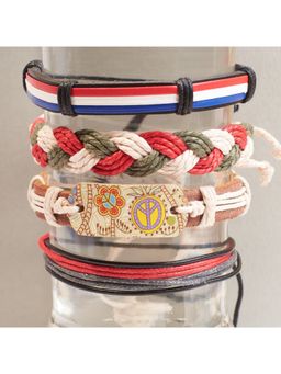 Salty Alpha - Men Multi-Color Jungle Jam Bracelets (Pack of 4)