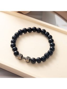 Salty Alpha - Men Black Strength Beaded Stone Bracelet