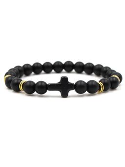 Salty Alpha - Men Black Near God Volcanic Rock Bracelet