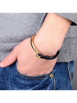 Salty Alpha - Men Gold-Black Auric Jet Bracelet
