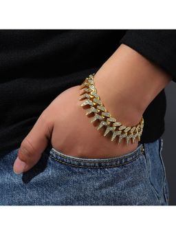 Salty Alpha - Men Gothic Thorns Stone Studded Bracelet