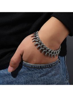 Salty Alpha - Men Gothic Thorns Stone Studded Bracelet
