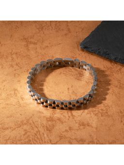 Salty Alpha - Men Silver Rolex-Style Chain Bracelet