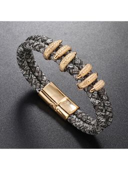 Salty Alpha - Men Grey-Gold Dark Forge Clawed Bracelet