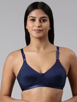 BLOSSOM - Double Panelled Woven Bra - Blue