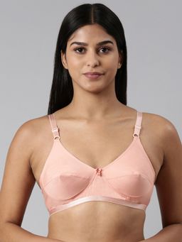 BLOSSOM - Double Panelled Woven Bra - Peach