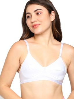 BLOSSOM - Double Panelled Woven Bra - White