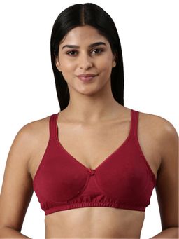 BLOSSOM - Double Layered Wide Strap Bra Circlet - Maroon
